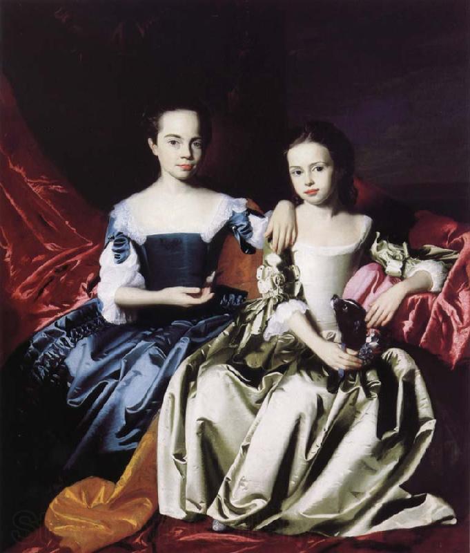John Singleton Copley Mary and Elizabeth Royall Norge oil painting art